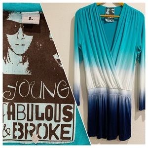 Young Fabulous & Broke | Blue Ombré Romper
